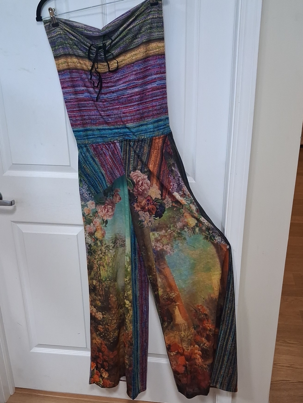IPNG Multicolor Strapless Floral-Print Wide-Leg Jumpsuit